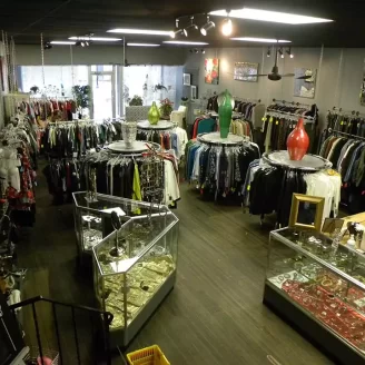 A view of the inside of Upscale Resale