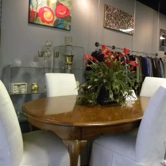 A dining room set for sale at Upscale Resale